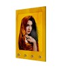 Women Face Multicolour MDF 4 Hooks Key Holder