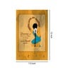 Dancing Lady Yellow MDF 4 Hooks Key Holder
