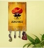 Rajasthani Tau Multicolour MDF 4 Hooks Key Holder