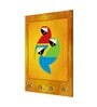 Three Parrot Multicolour MDF 4 Hooks Key Holder