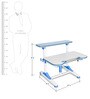 Universal Hydraulic Adjustable Study Table in Blue and White Color Universal Hydraulic Adjustable Study Table in Blue and White Color