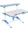 Universal Hydraulic Adjustable Study Table in Blue and White Color Universal Hydraulic Adjustable Study Table in Blue and White Color
