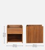 Uno Bedside Table in Teak Finish Uno Bedside Table in Teak Finish