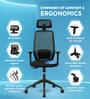 Uno Breathable Mesh Ergonomic Chair In Black Colour