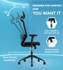 Uno Breathable Mesh Ergonomic Chair In Black Colour