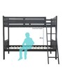 Uno Kids Bunk Bed in Grey Finish