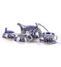 Twilight Blue & White Ceramic (Set of 15) Teaware Set