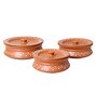 Cratea 700ml Brown Stoneware (Set of 3) Serving Dishes with Lid