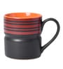 Adelite 150ml Black & Red Stoneware (Set of 6) Tea Cups