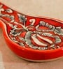 India Moroccan Red & White Ceramic Cutlery Holder
