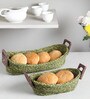 India Olive Green Sabai Grass Bread Baskets