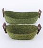 India Olive Green Sabai Grass Bread Baskets