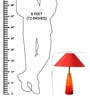 Red Fabric Table Lamp