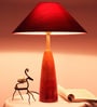 Red Fabric Table Lamp