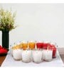 Unscented Clear Glass Filled Colored Votive Candles Pack of 12