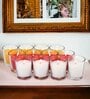 Unscented Clear Glass Filled Colored Votive Candles Pack of 12