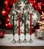 Unscented Green & Red Wax (Set of 4) Candles