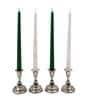 Unscented White & Green Wax (Set of 4) Candles