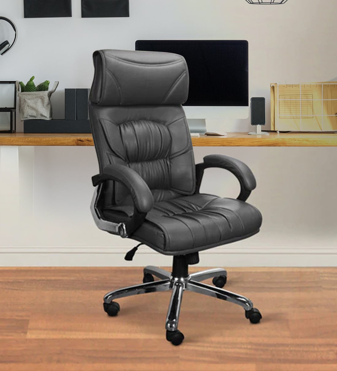 Buy UpWitye High Back Executive Chair in Black Colour by Home Style ...