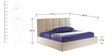 Upholstered Platform Queen Size Bed with Storage in Beige Leatherette