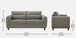 Urban Serenity Upholstery 3 Seater Sofa With Solid Wood Frame Legs In Astro Grey Colour