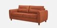 Modern Terra Upholstery 3 Seater Sofa With Solid Wood Frame Legs In Cider Orange Colour