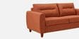 Modern Terra Upholstery 3 Seater Sofa With Solid Wood Frame Legs In Cider Orange Colour