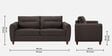 Urban Loft Upholstery 3 Seater Sofa With Solid Wood Frame Legs In Misty Grey Colour