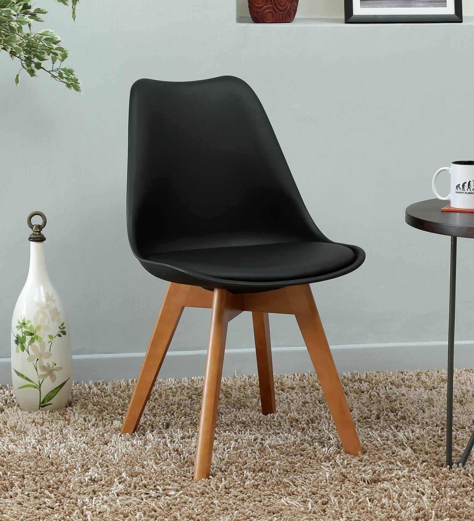 Buy Melia DSW Replica Chair in Black Colour Bohemiana By Pepperfry