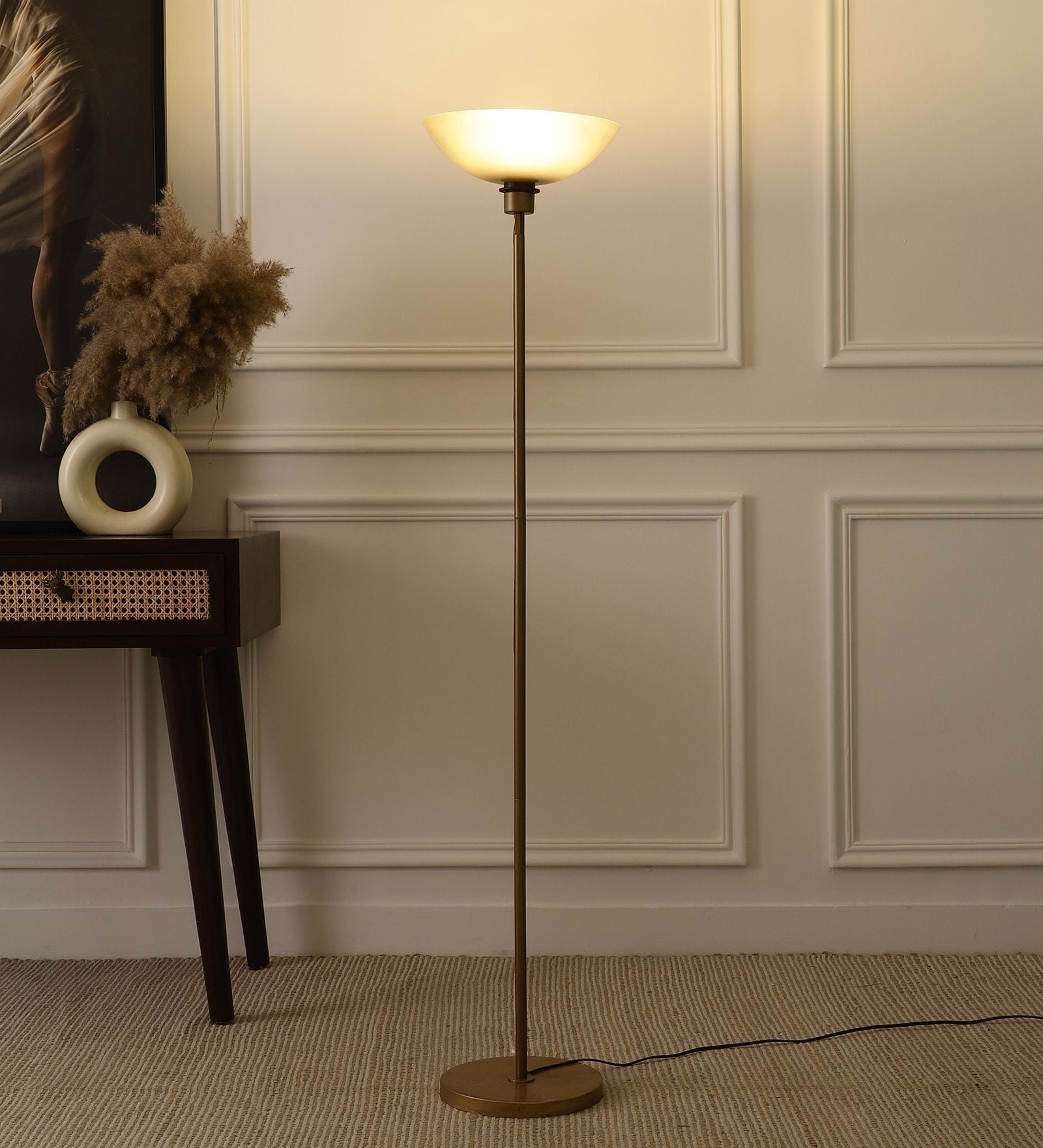 Buy Uplight Floor Lamp In Black Color Polyproplene Washable Shade at 45% OFF by Sanded Edge ...