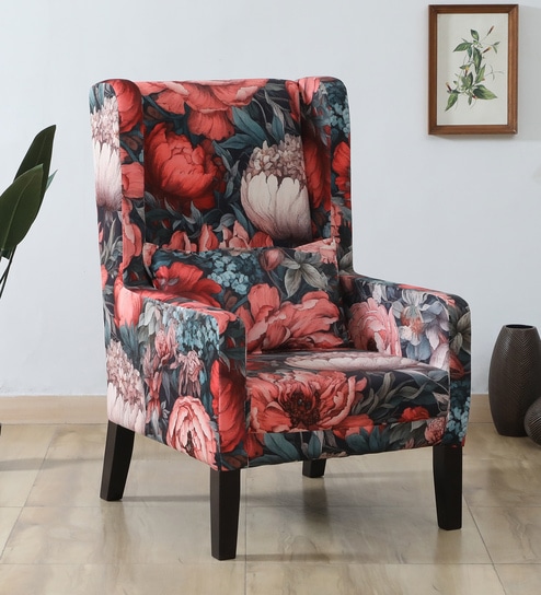 Rison Velvet Lounge Chair In Multi Colour
