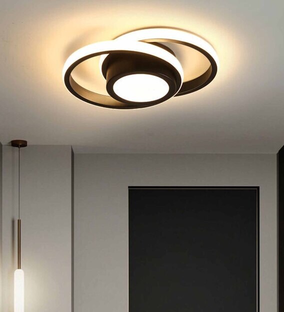 lanson matt black ceiling light