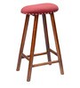 Upholstered Bar Stool In Maroon Colour