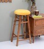 Upholstered Bar Stool In Yellow Colour