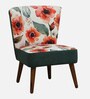 Nova Velvet Slipper Chair In Green & Pink Colour
