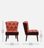 Viraasat  Velvet Slipper Chair In Orange Colour
