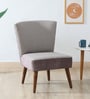 Viraasat  Velvet Slipper Chair In Grey Colour