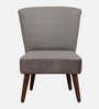 Viraasat  Velvet Slipper Chair In Grey Colour