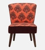 Viraasat  Velvet Slipper Chair In Orange Colour