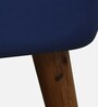 Nova Velvet Slipper Chair In Blue & White Colour