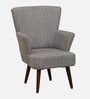 Mantra  Velvet Wing Chair In Grey Colour