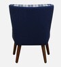 Nova Velvet Slipper Chair In Blue & White Colour