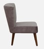 Viraasat  Velvet Slipper Chair In Grey Colour