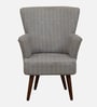 Mantra  Velvet Wing Chair In Grey Colour