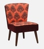 Viraasat  Velvet Slipper Chair In Orange Colour