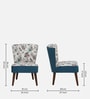 Nova Velvet Lounge Chair In Floral Color