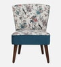 Nova Velvet Lounge Chair In Floral Color