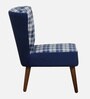 Nova Velvet Slipper Chair In Blue & White Colour