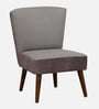 Viraasat  Velvet Slipper Chair In Grey Colour