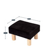 Upholstered Foot Stool In Black Colour
